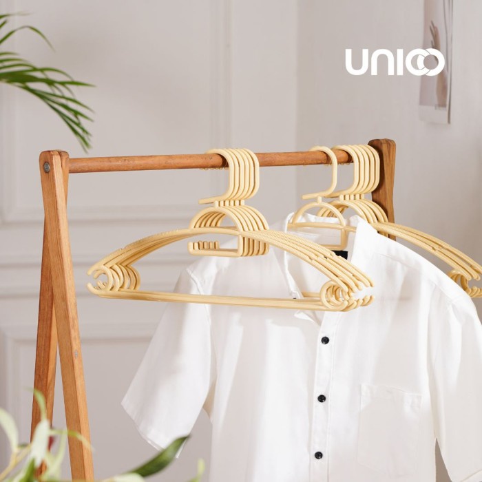 UNICO Vaskertoj Hanger 2.0 Lengkung 12 Pcs | Gantungan Baju Plastik - WHITE