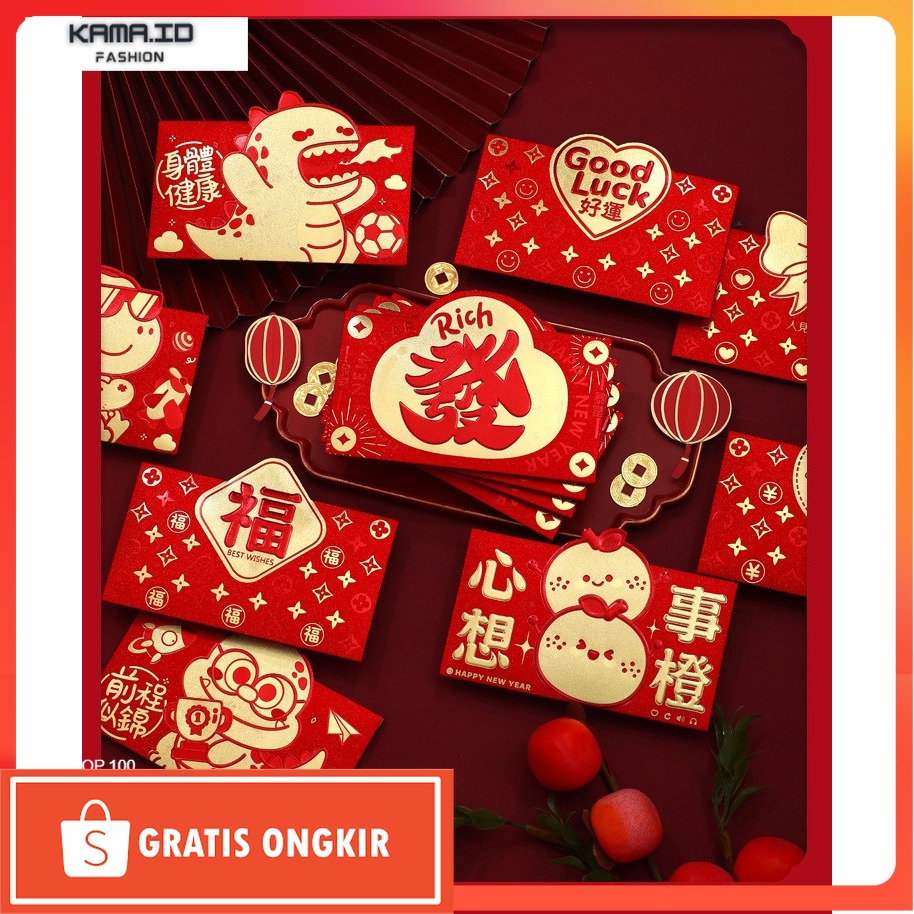 

Angpao Imlek / PartyHouse.Medan (4pc/pack) ANGPAU POUND PREMIUM IMLEK 2024 TAHUN NAGA | YEAR OF DRAGON / ANGPAO