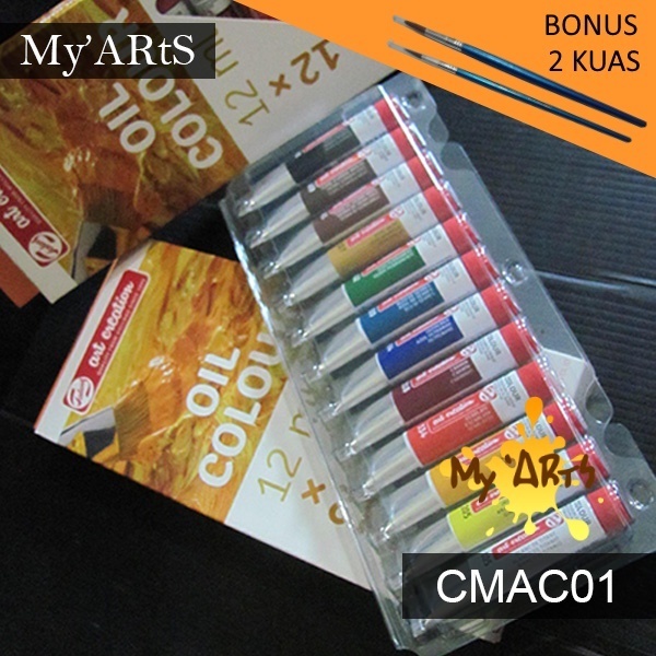 

Talens Art Creation Oil Colour 12 x 12 ml tubes Cat Lukis Gambar Minyak Myarts