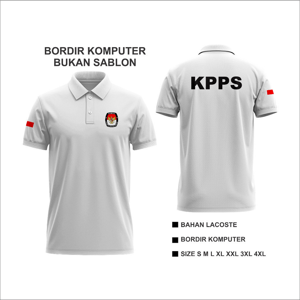 Polo Bordir Baju Kaos Polo Baju KPPS Bordir Kaos KPPS Polo KPPS Bordir / Kemeja KPPS Bordir Polo Ser