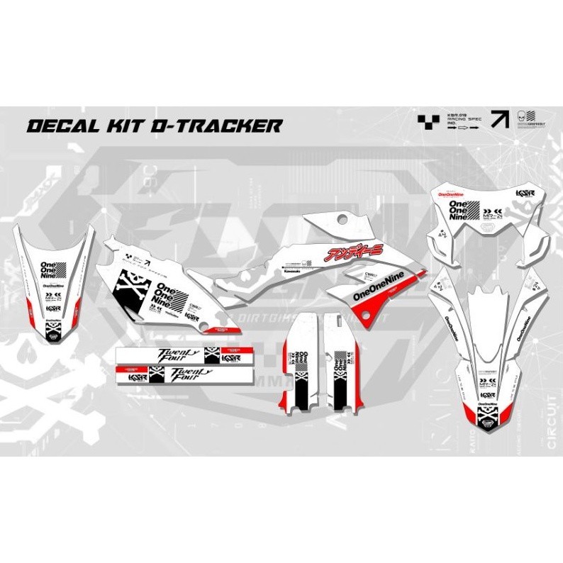 DECAL SUPERMOTO DTRACKER STIKER DECAL KAWASAKI DTRACKER FULL BODY