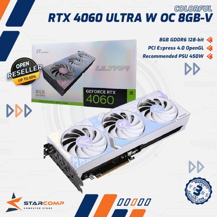 Colorful iGame GeForce RTX 4060 Ultra W OC 8GB-V VGA RTX4060