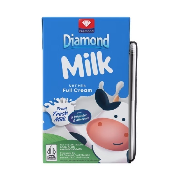 

Diamond Milk Susu UHT Full Cream 125 ml From Fresh Milk 125ml