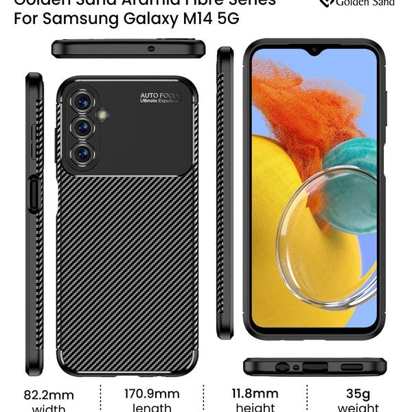 SAMSUNG M14 M34 M54 CASE CARBON AUTOFOCUS SLIM ARMOR PROTECTION - SAMSUNG M14 5G #HSAUNW