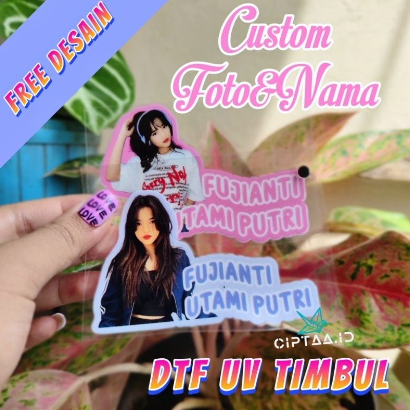 

STIKER TIMBUL CUSTOM FOTO DAN NAMA PREMIUM WATERPROOF