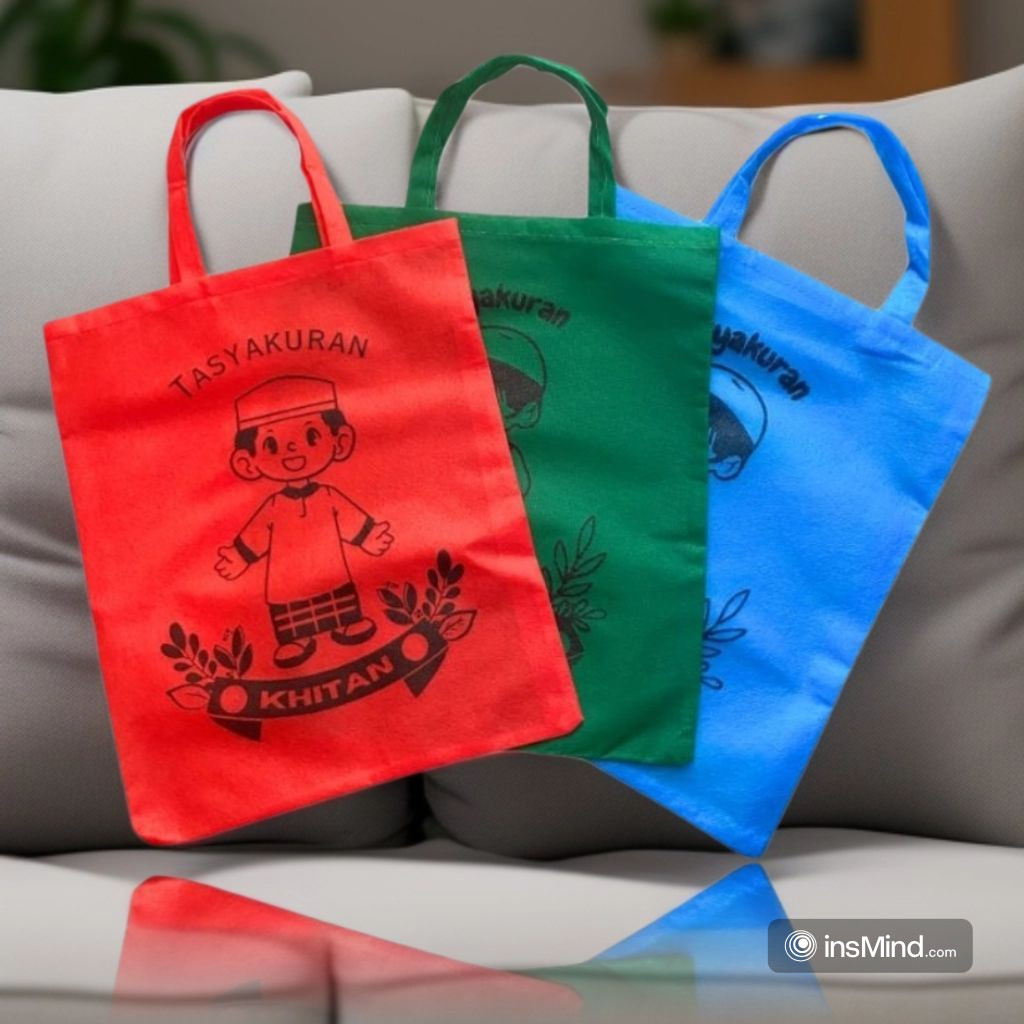 

PROMO TAS TASYAKURAN KHITAN BAHAN SPUNBOUND READY SIAP KIRIM F.25X30