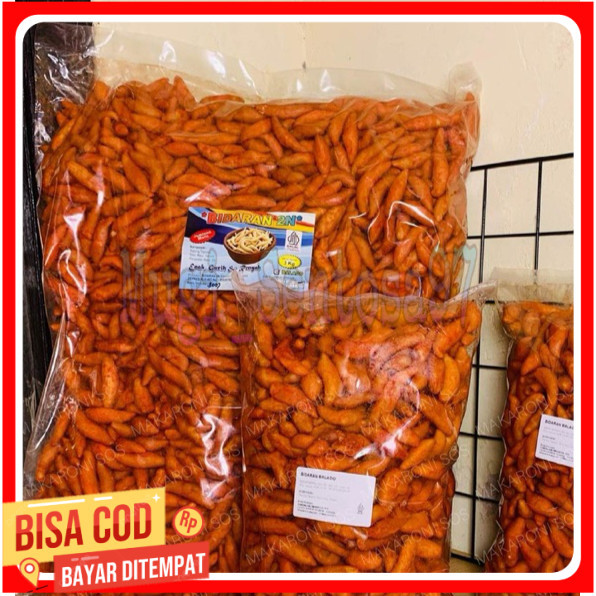 

Bidaran Balado Cap 2N - 1Kg Bidaran Camilan Rasa Balado Pedas Manis Makaroni food