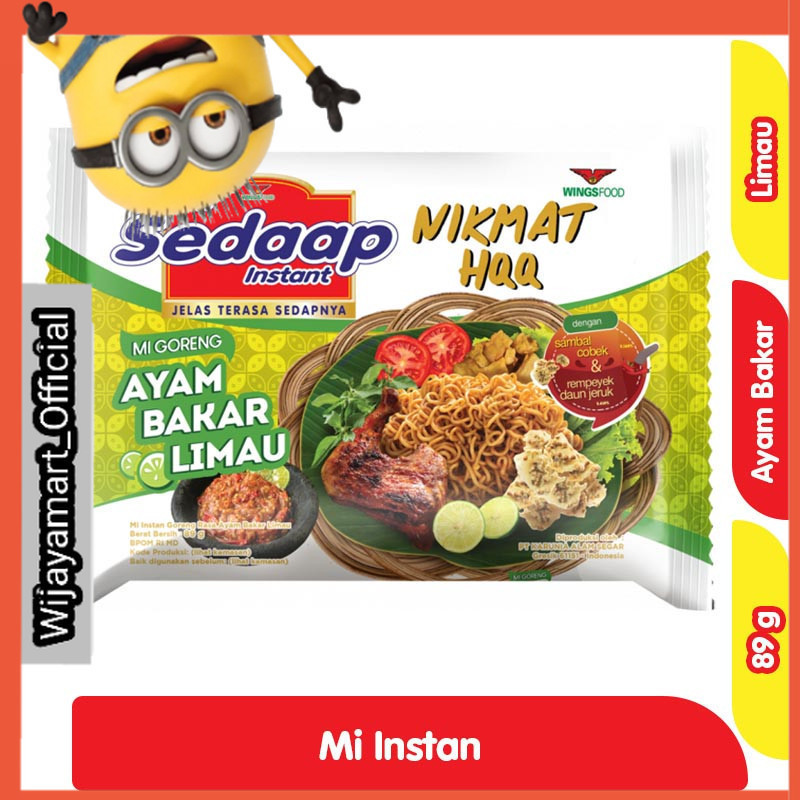 

Sedaap Mi Instan Goreng Ayam Bakar Limau 89 g