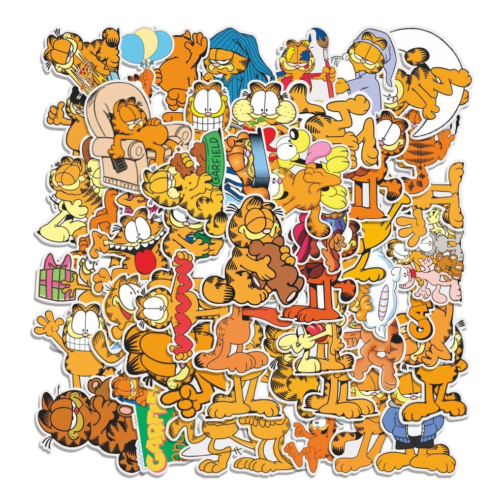 

COD 50 Pcs Stiker GARFIELD V2 Lucu Anti Air Untuk Dekorasi Notebook Sepeda Skateboard Handphone
