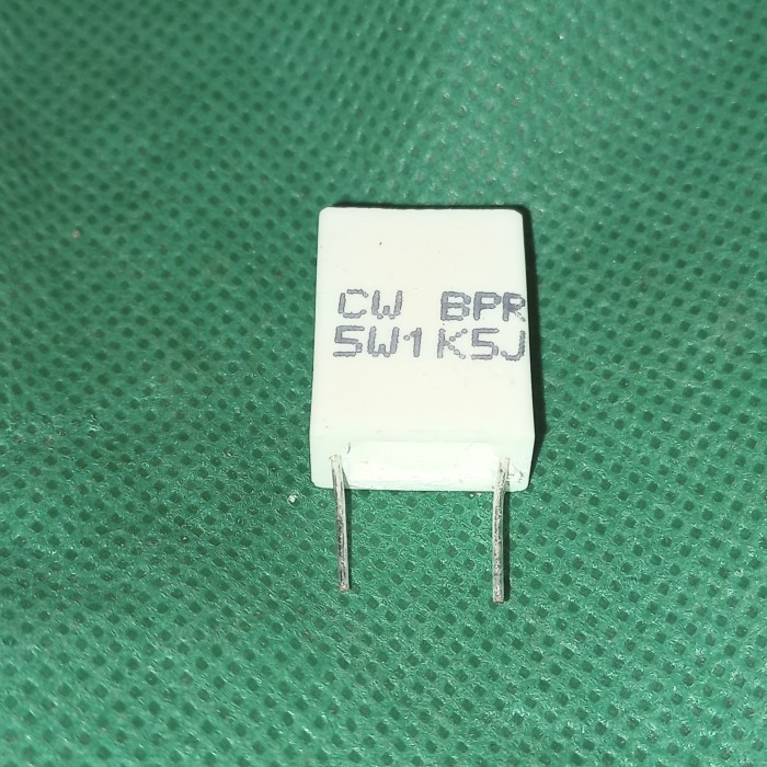 

R kapur gepeng bpr 1k5 1.5k 1,5k 5w 5watt 5 watt Resistor mpr nobel 1
