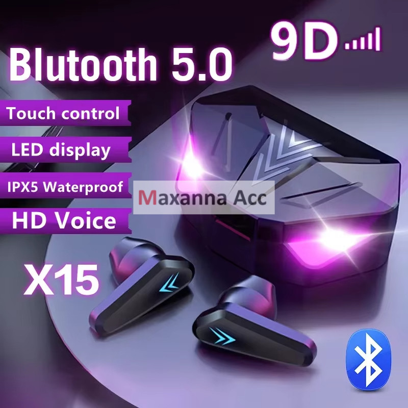 [MAXANNA] HF BLUETOOTH TWS GAMING / EARHPHON TWS GAMING X15