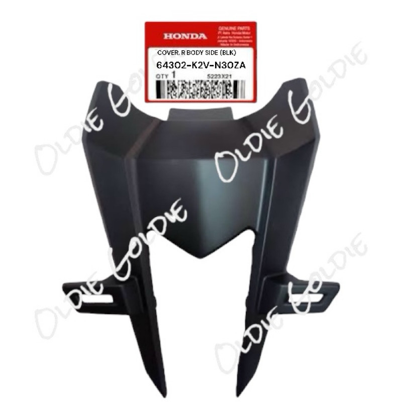 64302-K2V-N30ZA Panel Dasi Dudukan Plat Nomor Depan Breket Nopol Cover FR Top VARIO 125 K2V 2023 ori