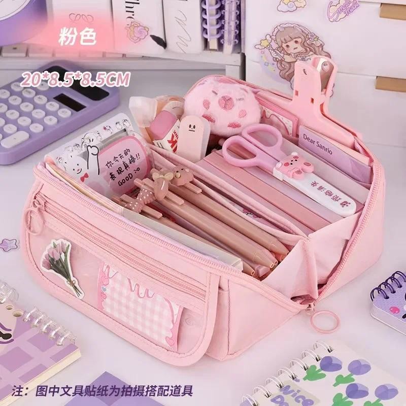 

9-Layer Pen Bag Large Capacity Pencil Case High Quality Waterproof Stationery Storage Pouch Student Back To School Gift