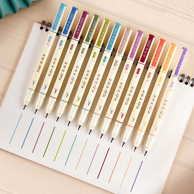 

1Pc Soft Head Color Mark Pen Brush Beautiful Pen Handheld Drawing Pen