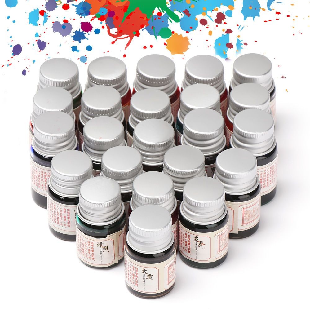 

5ML 24 colors calligraphy writing paint fountain pen glitter powder ink