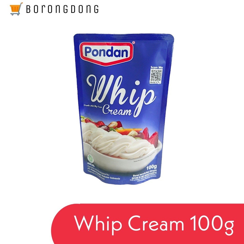 

Pondan Whip Cream Bubuk / Whipping Cream 100 Gram