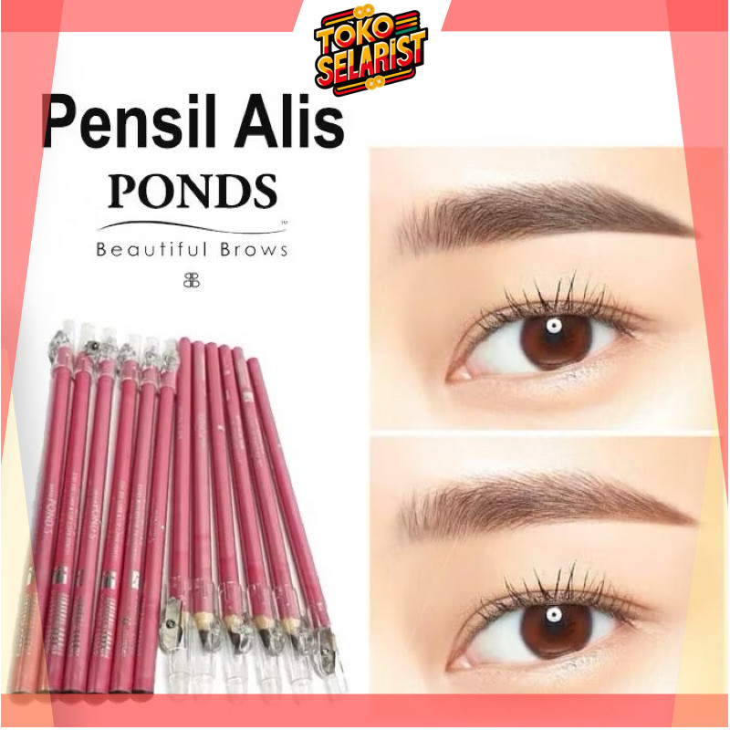COD MAKASSAR  Pensil Alis  - Drawing Eyebrow Waterproof Protective - PENSIL ALIS PONDS