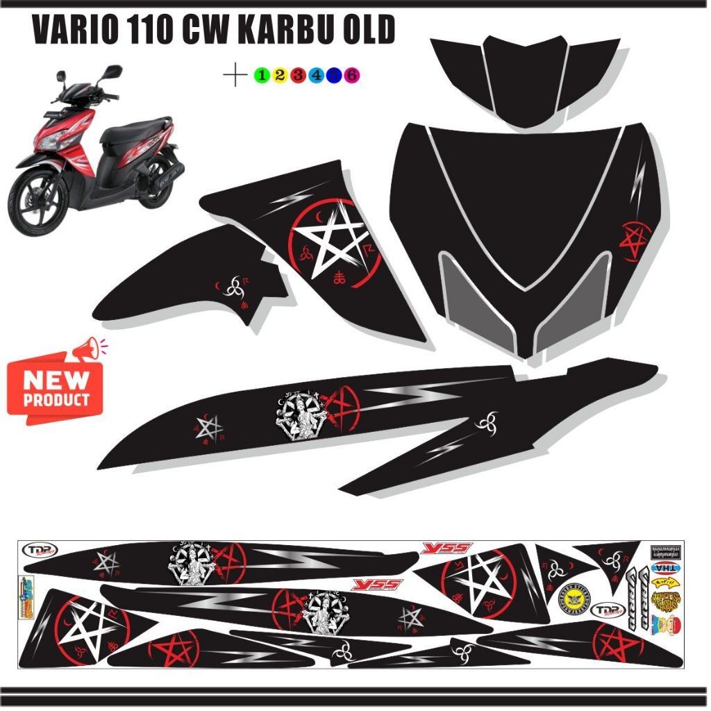 STIKER MOTOR VARIO CW OLD 110 VARIASI STRIPING VARIO LAMA 110 VARIASI MOTOR