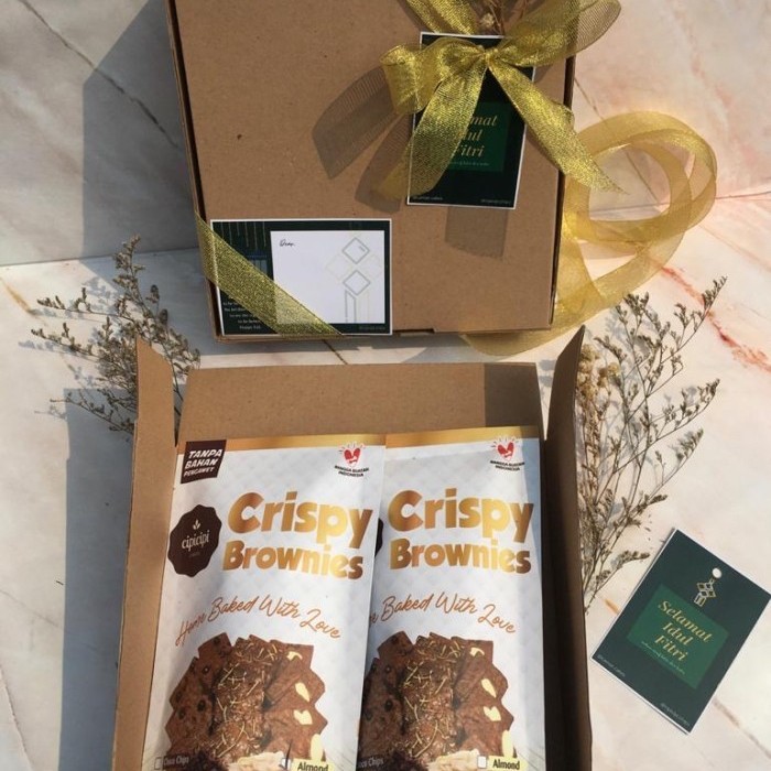 

HAMPERS RAMADHAN / IDUL FITRI / LEBARAN ISI 2 CRISPY BROWNIES TERMURAH