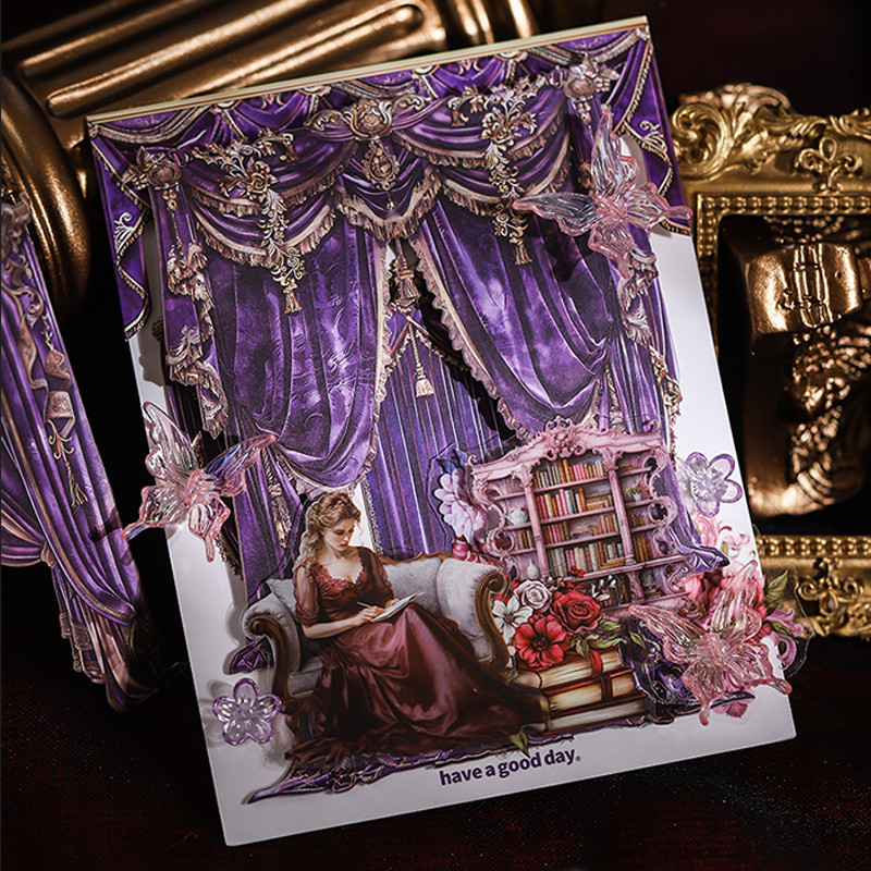 

Mr. Paper 6Style 10Pcs/bag curtain hollow hard card DIY handbook scrapbook calendar envelope photo frame decoration