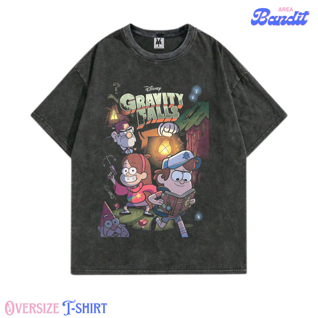 BANDITAREA "gravity falls" Kaos Oversize / T-Shirt Oversized / washing / washed / Vintage tee
