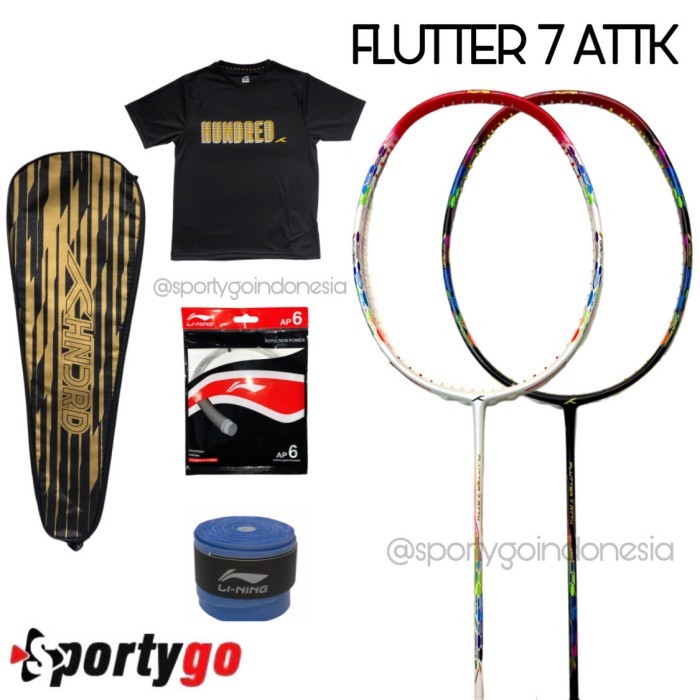 Raket Badminton HUNDRED FLUTTER 7 ATTK Original / HNDRD FLUTTER ATTACK