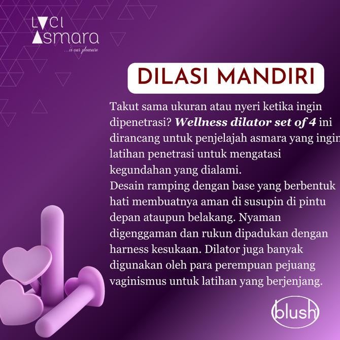 Asli Privasi Aman Vaginal Dilator Wellness Blush Kode 627