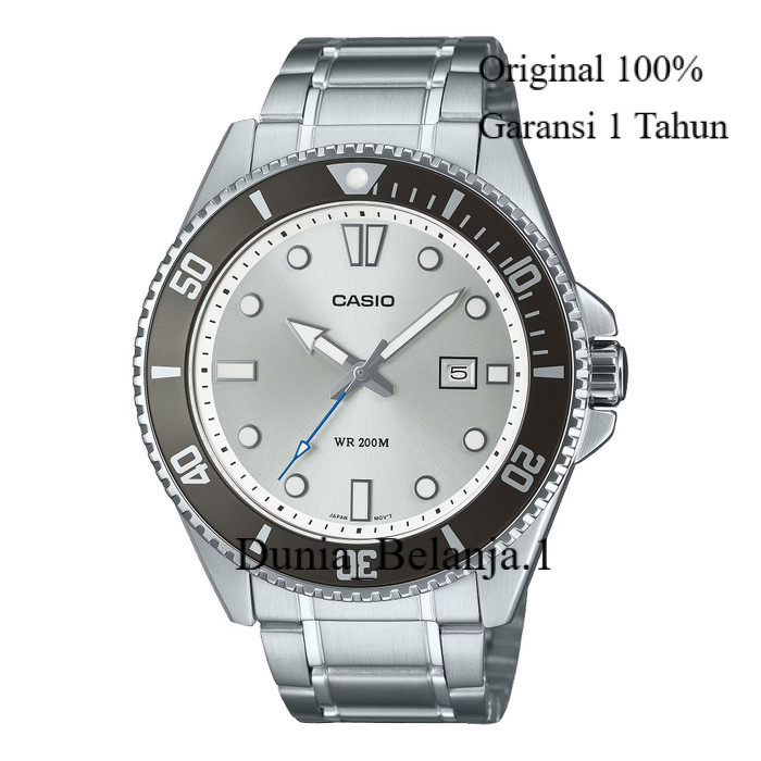Original 100% Jam Tangan Pria Casio MDV-107D-7AVDF Marlin Duro Diver 200m MDV-107D-7A MDV107 Garansi