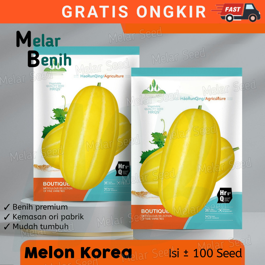 OM - BENIH MELON KOREA BERKUALITAS KEMASAN PABRIK-BIBIT MELON