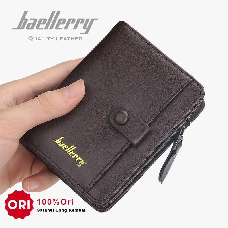 DF34ED BAELLERRY D9153 Dompet Pria Wanita Bahan Kulit PU Leather Premium BAEOS