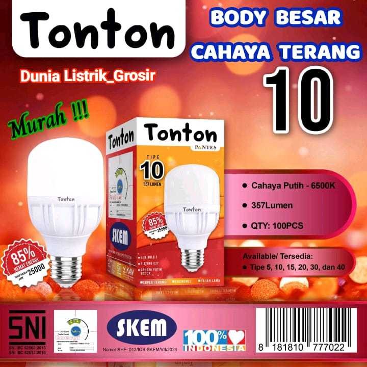 Lampu Led Tabung TONTON 10watt Led Murah Led Terang Capsule Lampu, Grosir Murah