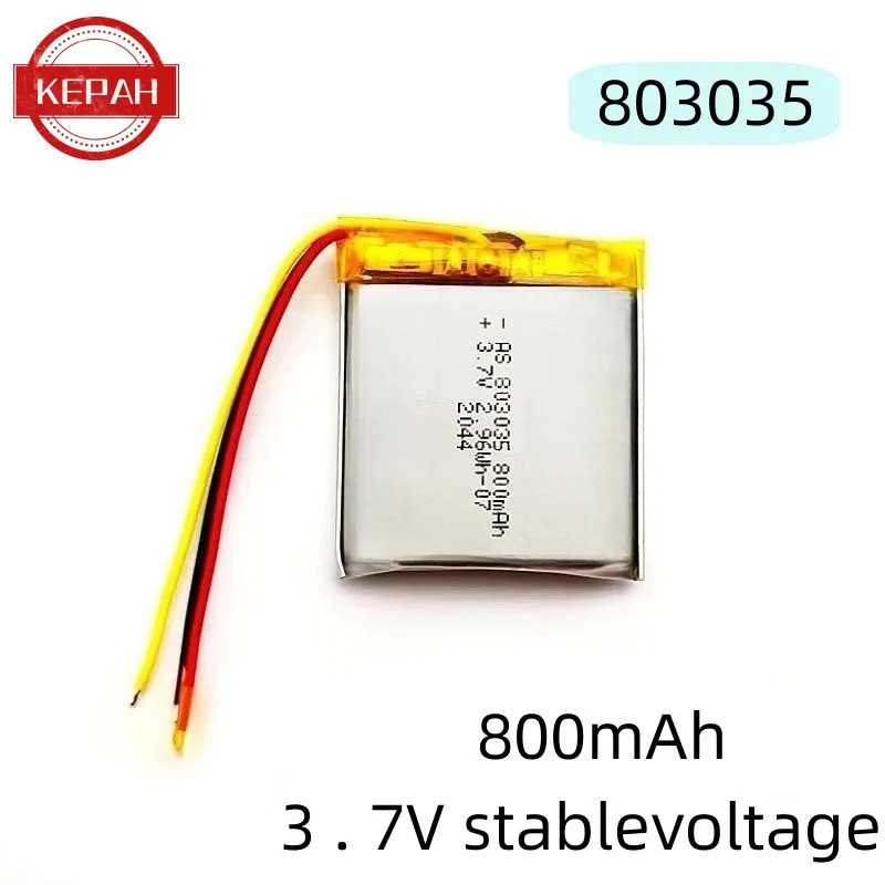 803035 3.7V 800Mah Lithium Polymer Lipo Baterai Isi Ulang Lipo Untuk Mp3 Mp4 Mp5 GPS Ponsel