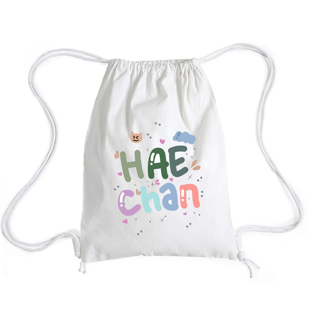 Anxiety - Tas Serut Korea - Stringbag Wanita Viral Aesthetic Lucu Sekolah Custom Murah