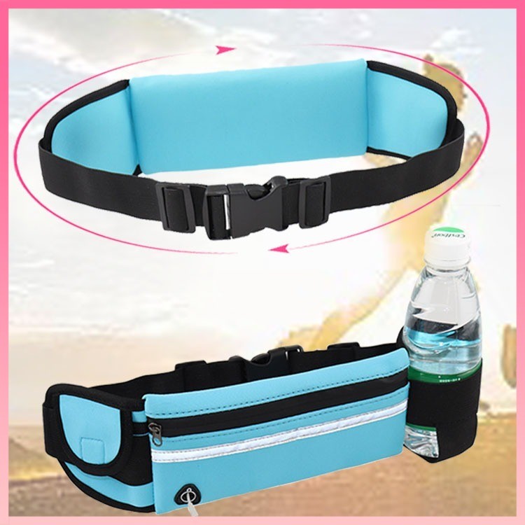 Tas Pinggang Lari Running Belt Olahraga Pria Wanita Anti Air Holder Botol Minum