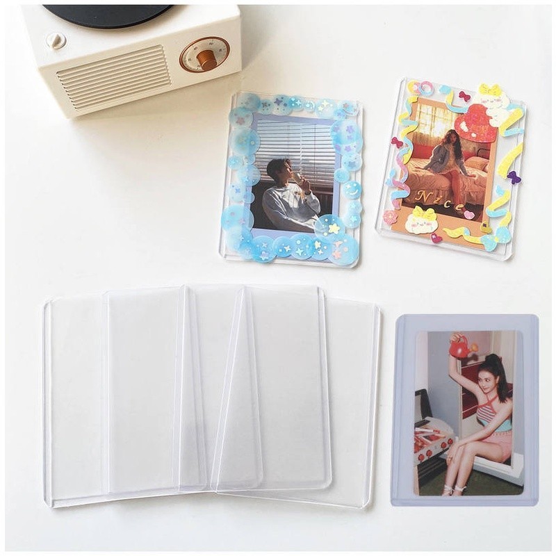 

25pcs/set clear card films 35PT Toploader Thick Photocard Protector Case Transparent Card Sleeves DIY Gaming Trading Card Holder