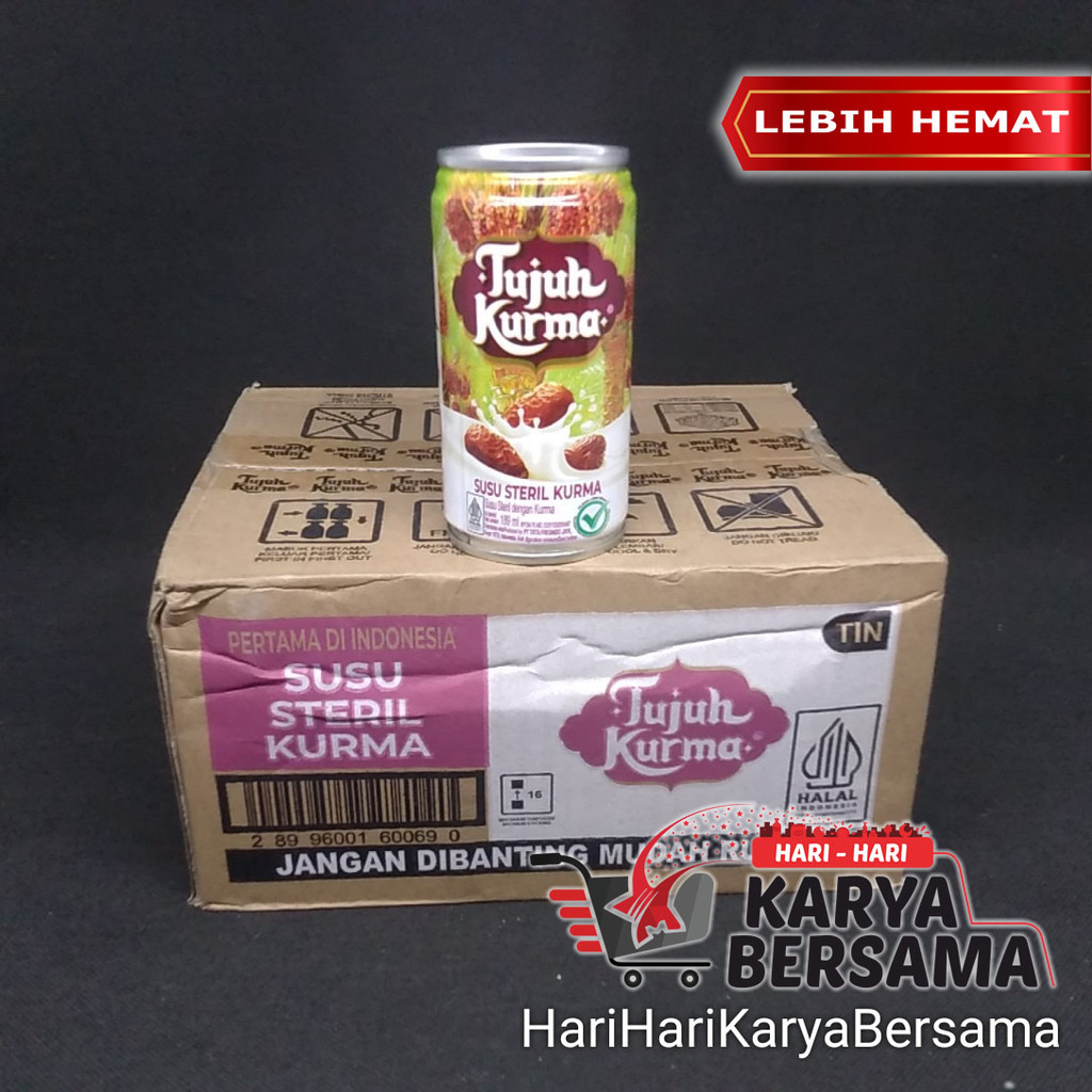 

MINUMAN SUSU TUJUH KURMA SUSU STERIL PER-KARTON ISI 12'S X 189ML