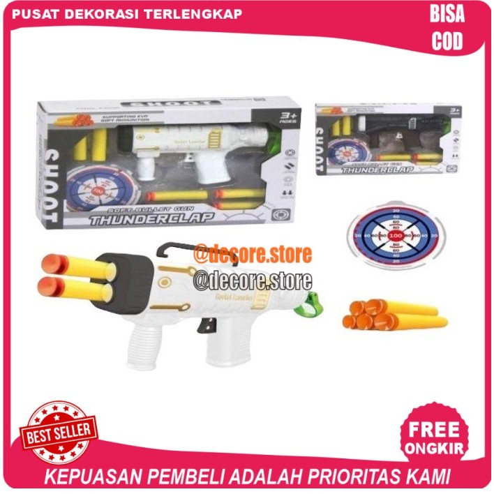 Cod Mainan Anak THUNDERCLAP GUN ROCKET LAUNCHER M16-7+ Toy Gun Tembakan - Tanpa Bubble