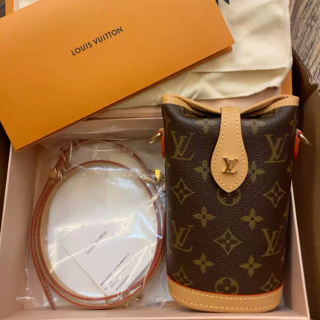 【bekas asli】（M80874） Louis Vuitton FOLD ME Tas Kentang Goreng Klasik/Tas Selempang Wanita/Tas Ponsel