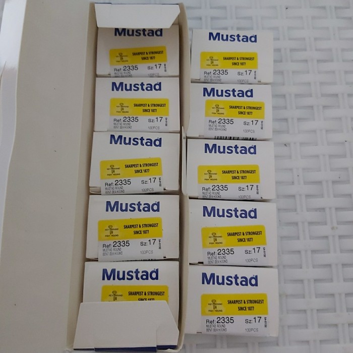 Kail pancing Mustad 2335 no 17 isi 10 kotak