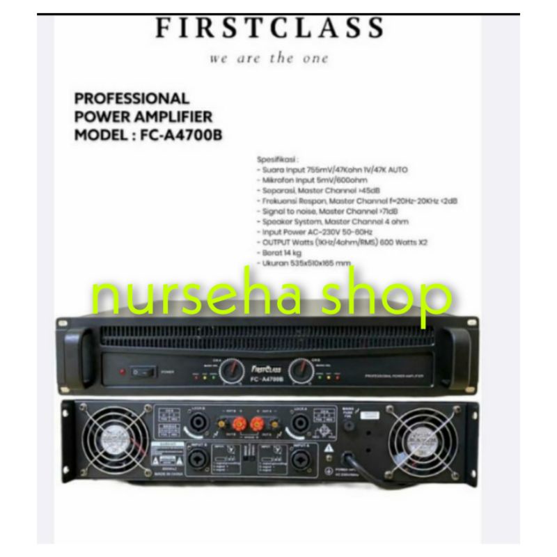 Power amplifier Firstclass FC A4700B powe Firstclass original garansi resmi