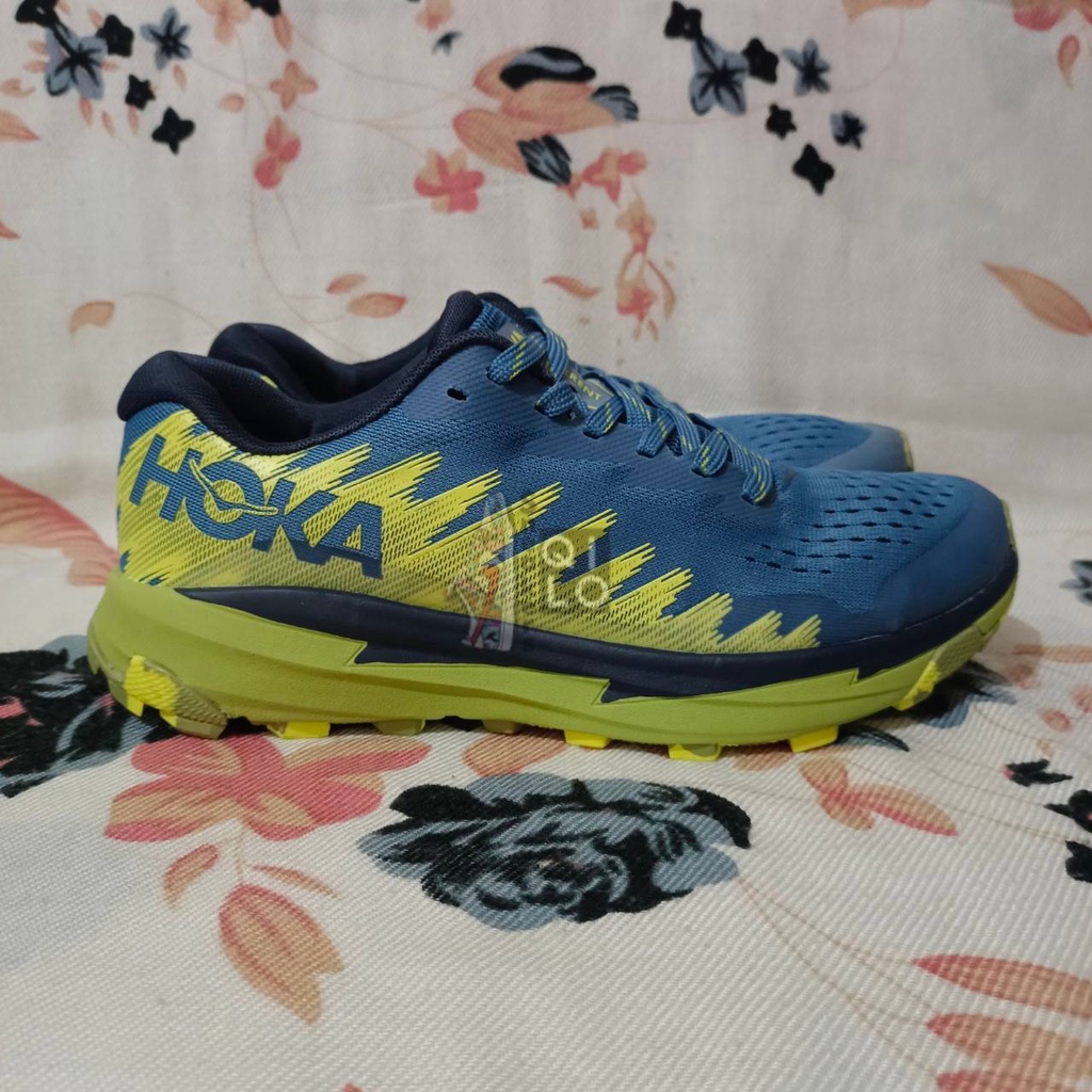 Sepatu Hoka One One Torrent 3 Bluesteel Dark Citron