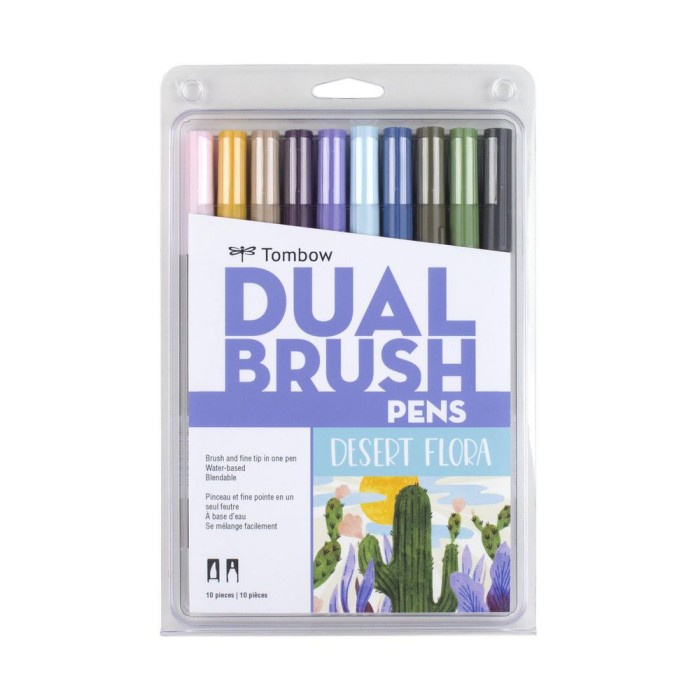 

[KL-0264) Tombow Dual Brush Pen ABT, Desert Flora, set 10 free case
