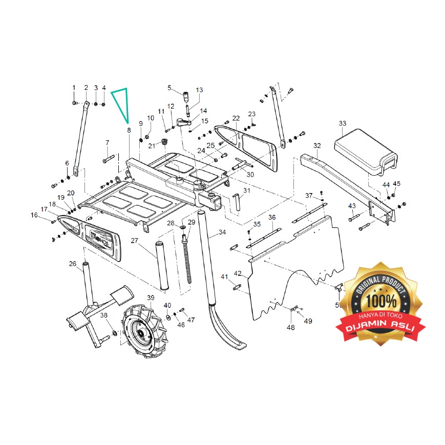 Asli Rangka Sasis Tutup atas Rotari ROTARY COVER FRAME SUB ASSY  khusus Traktor KRONOS / AMBERJACK O