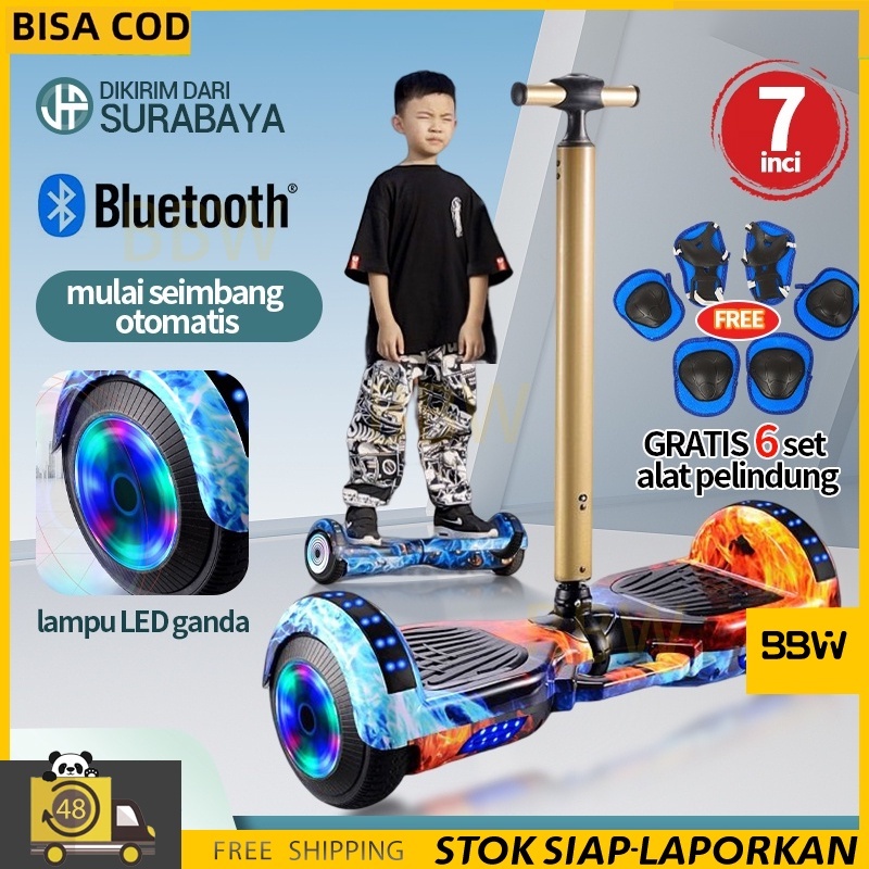 BBW 7 Inch Portabel Smart Balance Wheel dengan pegangan/ Segway / Smart Balance Hover Board Hoverboa