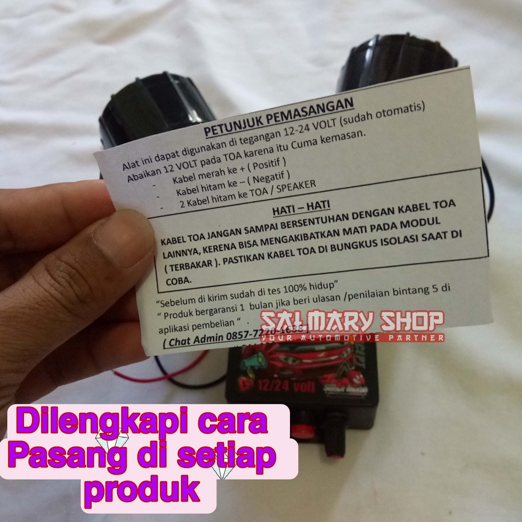 RO Klakson Telolet Basuri 24 Volt 24v 12 Volt 12v Bis Bus Truk Canter ELF Klakson Toa Elektrik