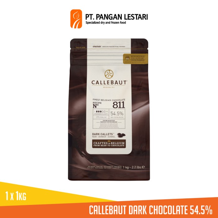 

Promo Best Seller Callebaut Dark Couverture Chocolate 54.5% Callets 1 kg