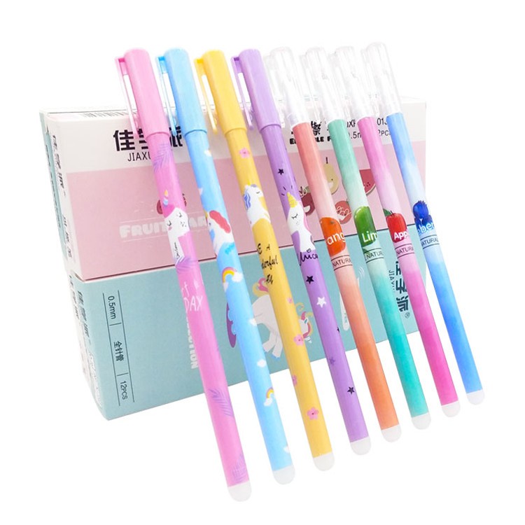 

1 LUSIN (12 PCS) PULPEN HAPUS GEL MOTIF LUCU IMUT / PEN HAPUS / ERASABLE PEN FS