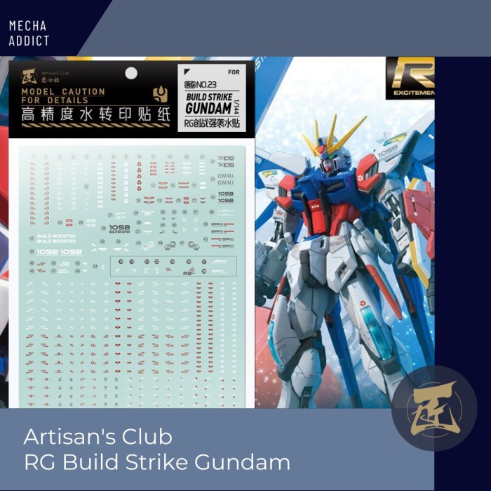 Water Slide Decal RG Build Strike Gundam by Artisan's club