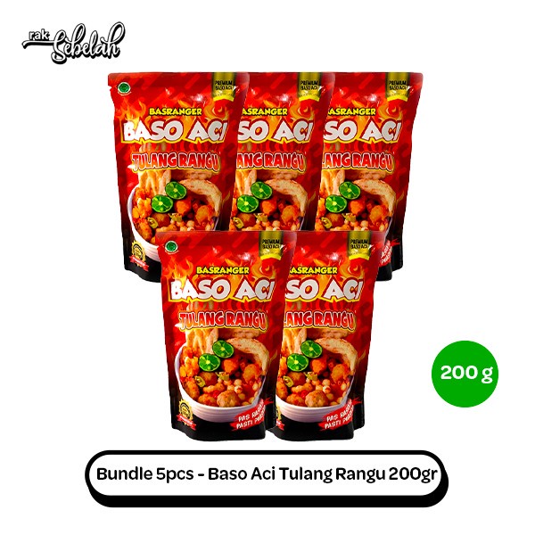 

Bundle 5pcs Basranger Baso Aci Tulang Rangu 200gr Makanan Instan Pedas | Siap Saji | Ready to Eat