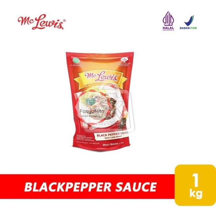 

Saus Blackpepper Mclewis Lada Hitam Black Pepper Sauce (Pouch 1 kg) - FasyAnita Mart Denpasar